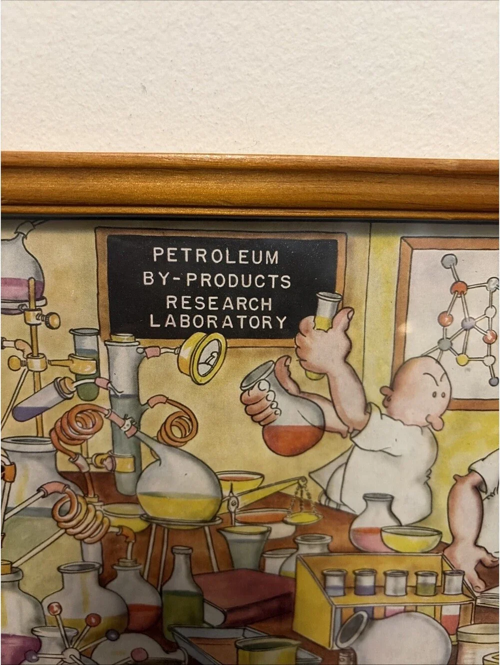 Vintage Scientists Drawing MCM Bill Eddy Humor Cartoonist